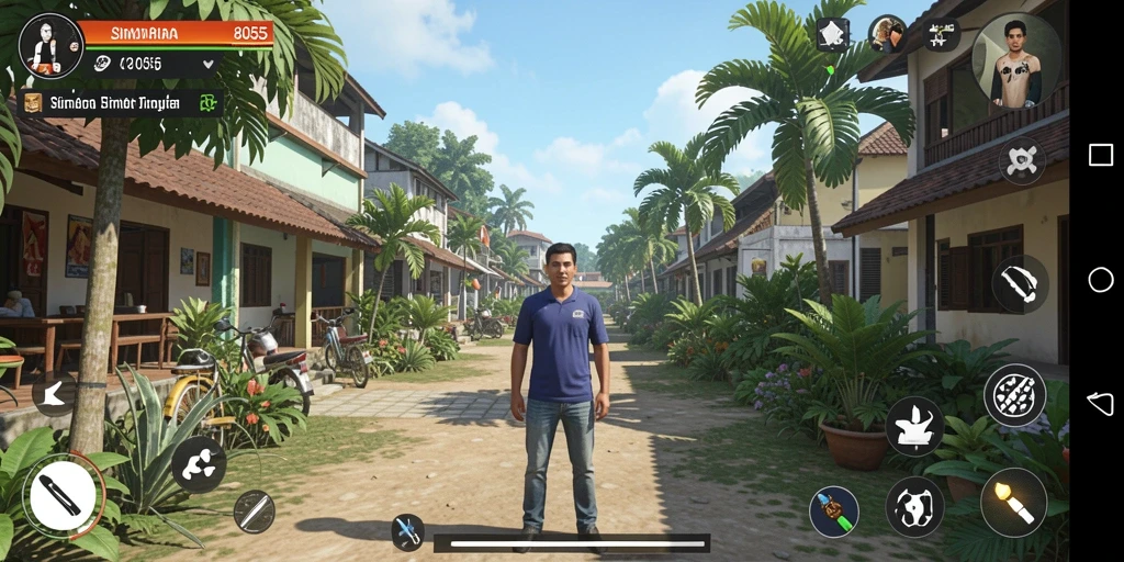 Screenshot gameplay 8055 menampilkan elemen simulasi yang menarik.