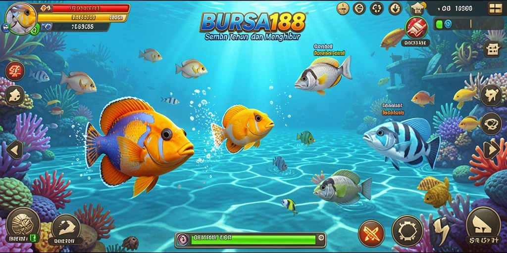 Tampilan gameplay BURSA188 menampilkan serunya menembak ikan.