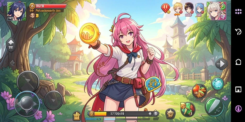 Menggambarkan aksi seru dalam game DUIT8 dengan karakter anime favorit.