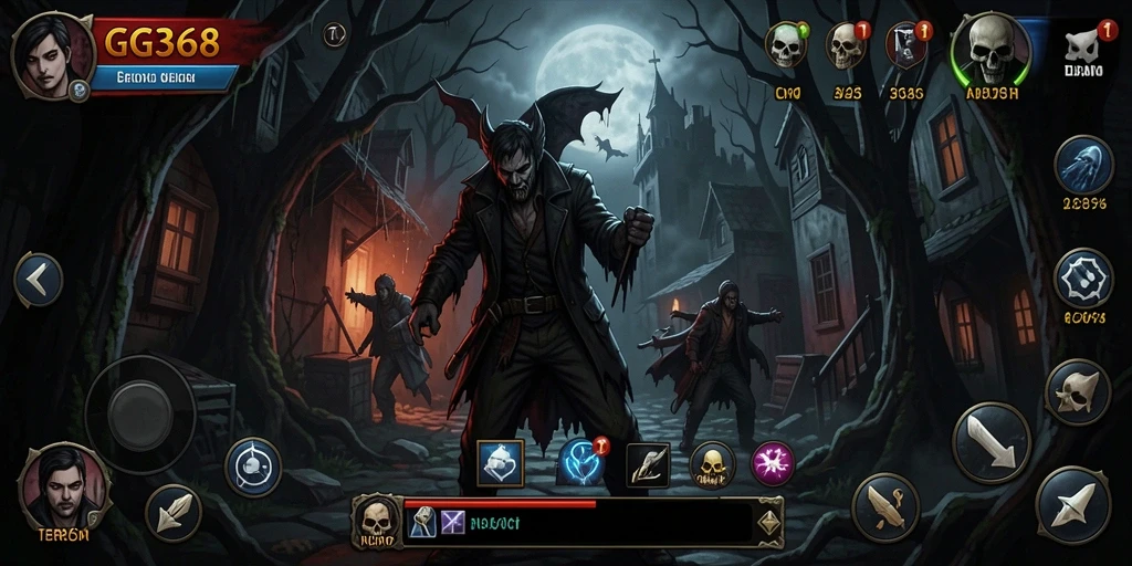 Gameplay GG368 yang menegangkan dengan elemen horor yang intens.