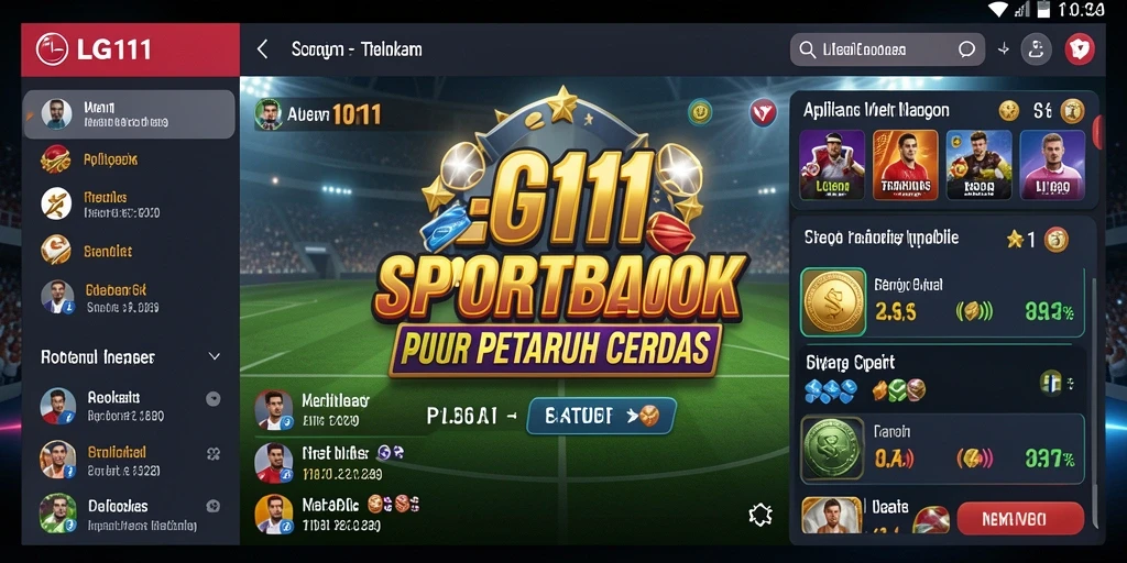 Tampilan utama LG111 dengan berbagai pilihan taruhan olahraga.