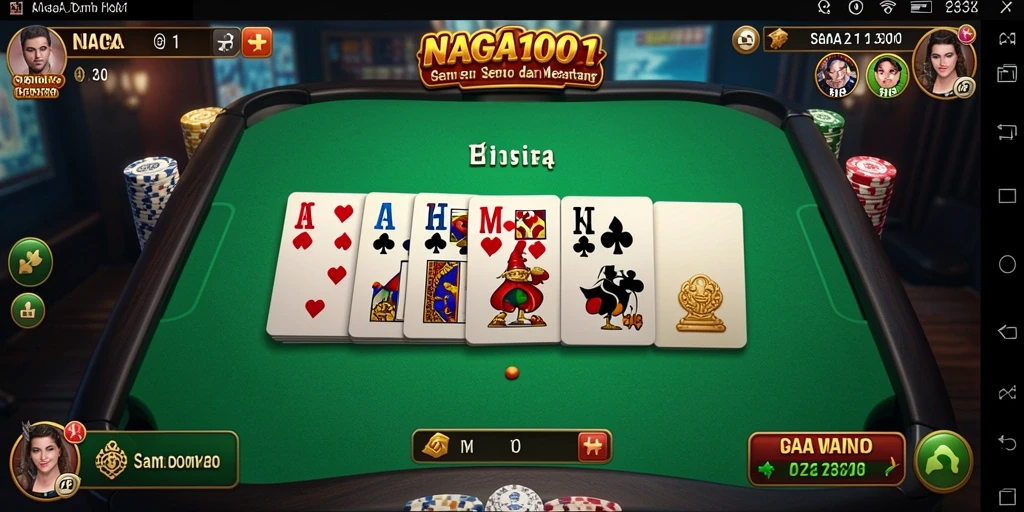 Screenshot gameplay NAGA1001 dengan tampilan kartu yang menawan.