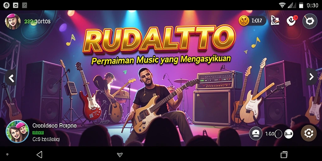 Screenshot gameplay RUDALTOTO menampilkan pengalaman bermain musik yang seru.