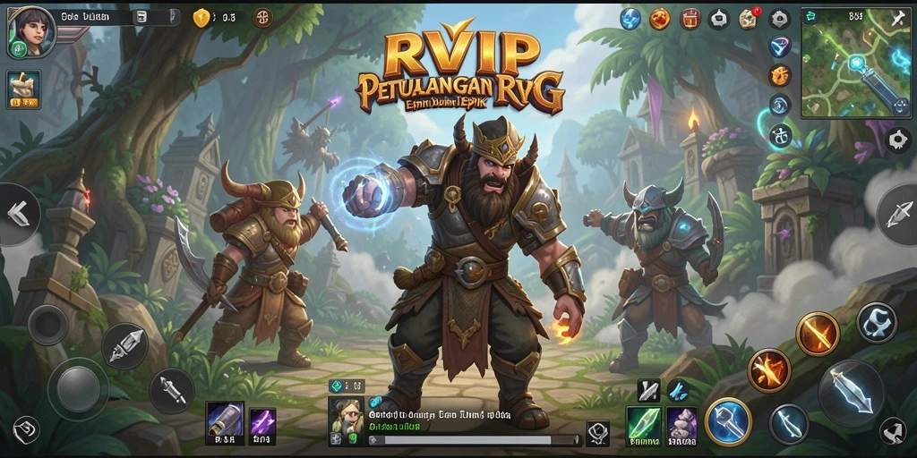 Tampilan gameplay RPG menarik dan penuh aksi di RVIP.