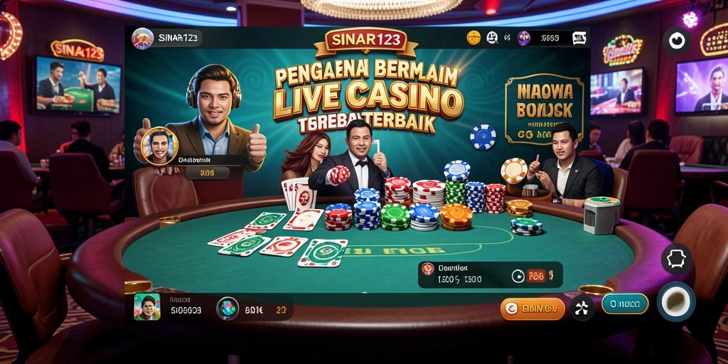 Tampilan menarik dari gameplay Live Casino di SINAR123.