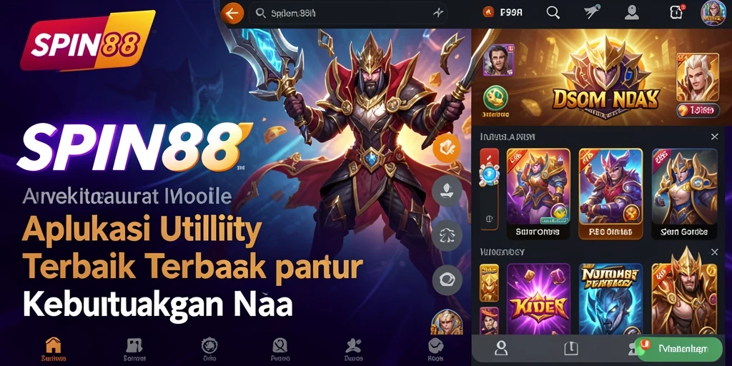 Screenshot utama SPIN88 menampilkan antarmuka aplikasi yang elegan dan fungsional.