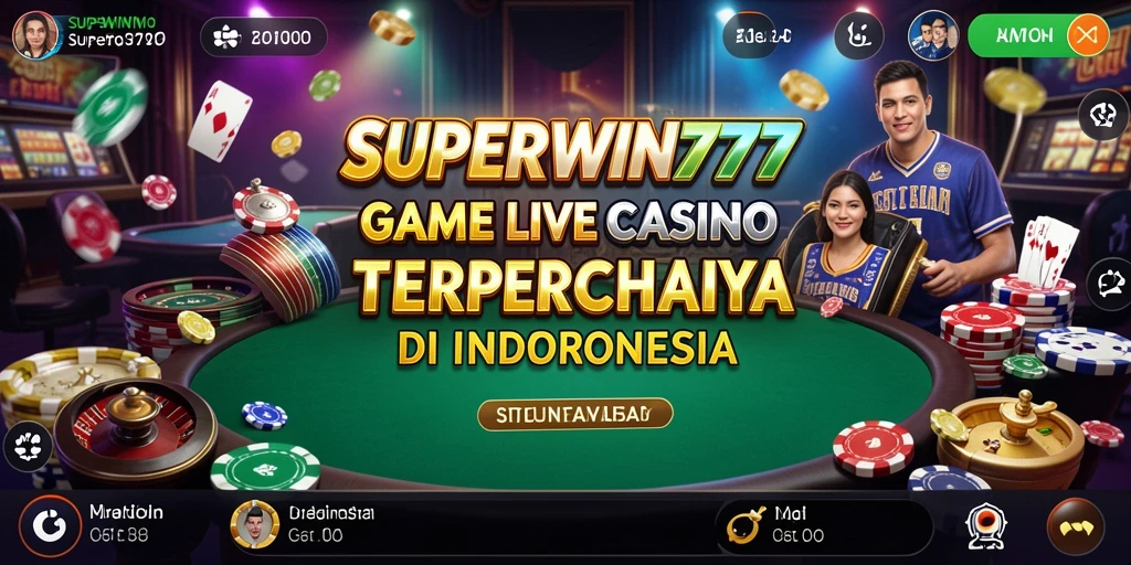Tampilan gameplay Live Casino SUPERWIN777 yang seru dan interaktif.